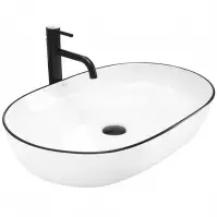 Umywalka nablatowa Cleo 61 Black Edge