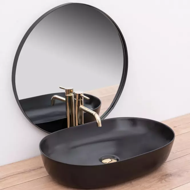 Umywalka nablatowa Cleo 61 Black Matt