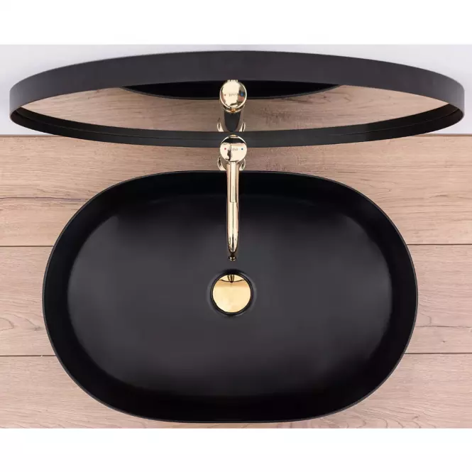 Umywalka nablatowa Cleo 61 Black Matt