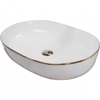 Umywalka nablatowa Cleo 61 Gold Edge