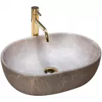 Umywalka nablatowa Lara Beige Matt