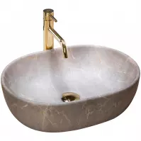 Umywalka nablatowa Lara Beige Matt