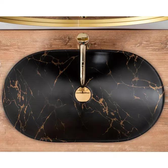 Umywalka nablatowa Royal Black Marble Matt