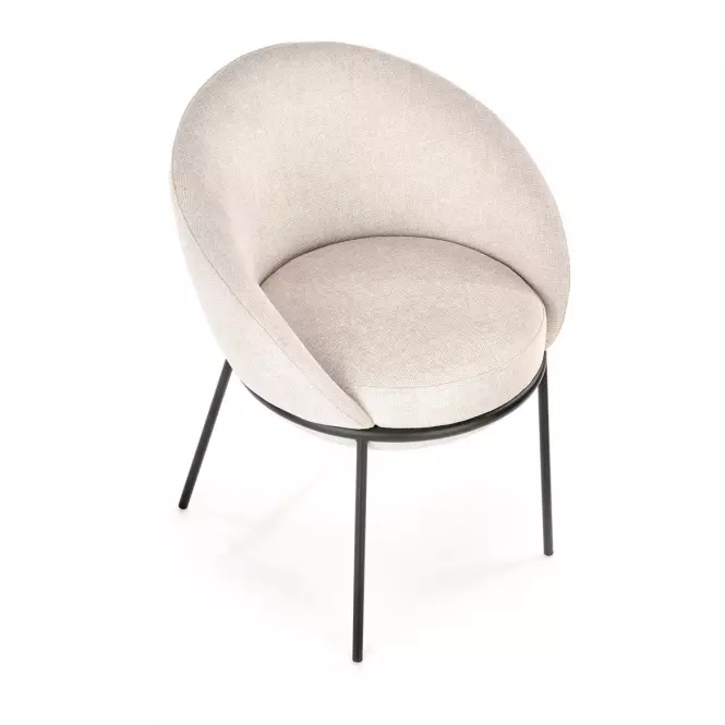 Krzesło K482 tkanina/metal beż 61x59x78
