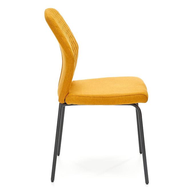 Krzesło K461 tkanina/metal musztardowy 46x56x92
