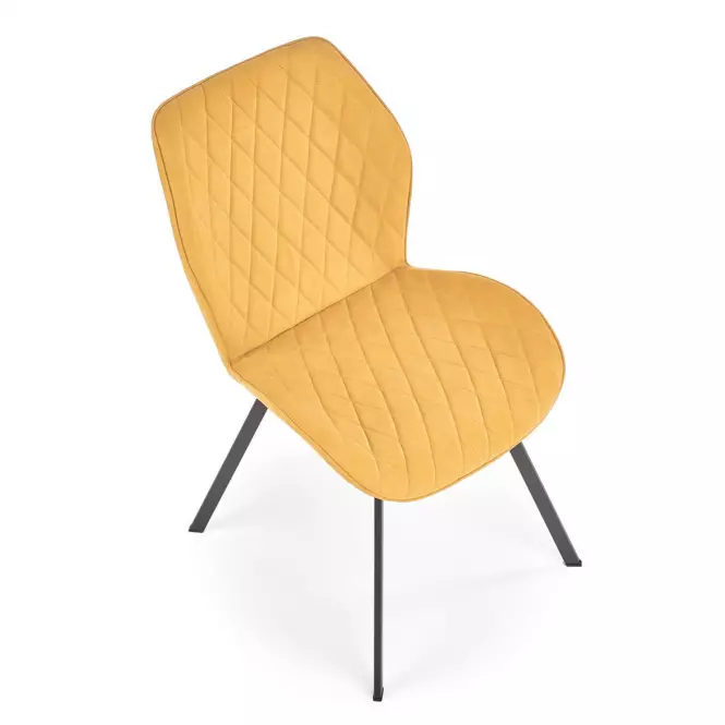 Krzesło K360 tkanina/metal musztardowy 51x64x90