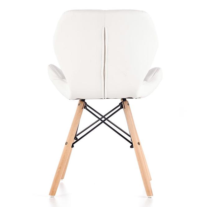 Krzesło K281 ekoskóra/drewno biały 48x51x74