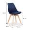 Krzesło K303 tkanina/drewno ciemny niebieski 48x54x83,2