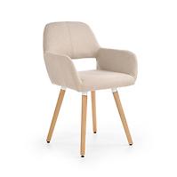 Krzesło K283 tkanina/drewno beż 56x56x80