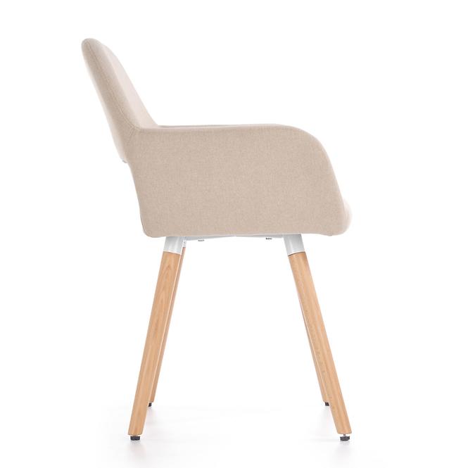 Krzesło K283 tkanina/drewno beż 56x56x80