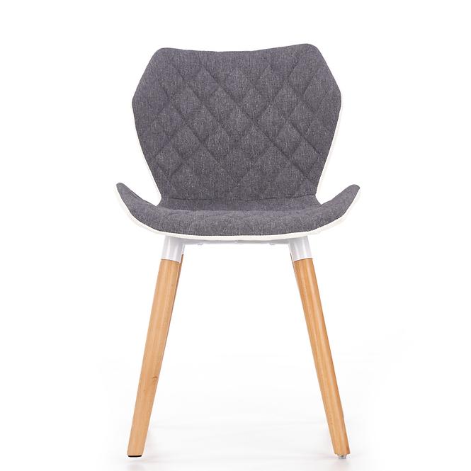Krzesło K277 tkanina/ekoskóra/drewno popiel/biały