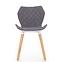 Krzesło K277 tkanina/ekoskóra/drewno popiel/biały,2