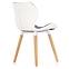 Krzesło K277 tkanina/ekoskóra/drewno popiel/biały,4