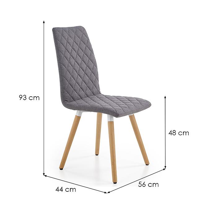 Krzesło K282 tkanina/drewno popiel 56x44x93