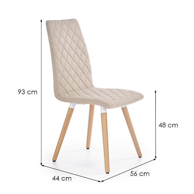 Krzesło K282 tkanina/drewno beż 56x44x93