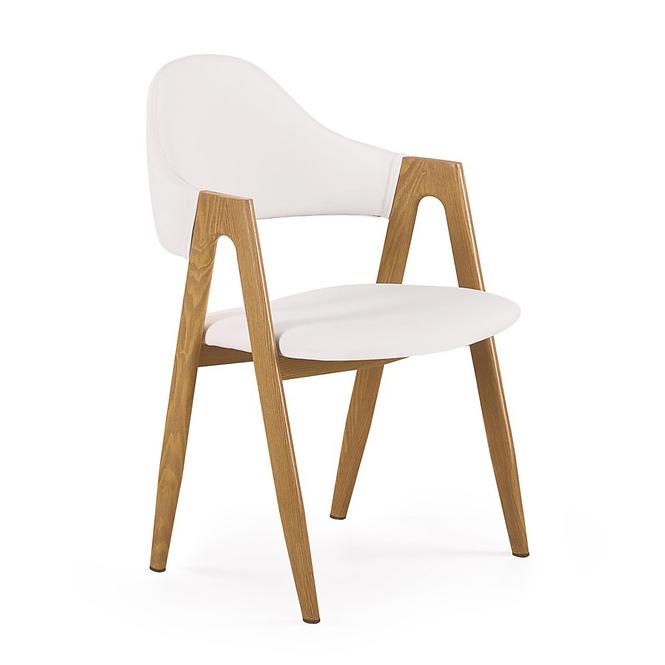 Krzesło K247 ekoskóra/metal biały 53x57x80