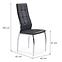 Krzesło K209 metal/ekoskóra czarny 43x54x101,3