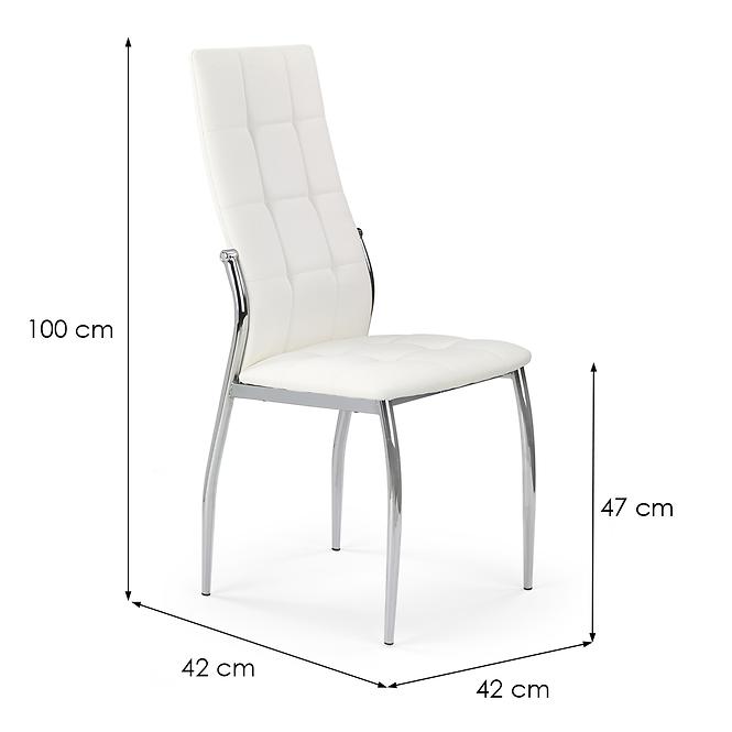 Krzesło K209 metal/ekoskóra biały 43x54x101