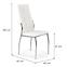 Krzesło K209 metal/ekoskóra biały 43x54x101,3