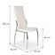 Krzesło K238 metal/ekoskóra biały 43x54x101,3