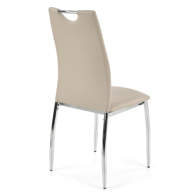 Krzesło K187 metal/ekoskóra beż 46x56x97