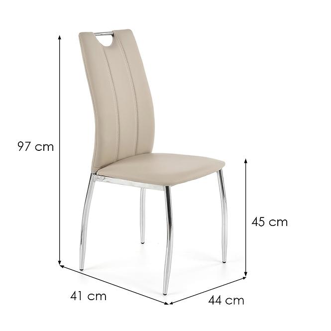 Krzesło K187 metal/ekoskóra beż 46x56x97