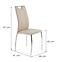 Krzesło K187 metal/ekoskóra beż 46x56x97,8