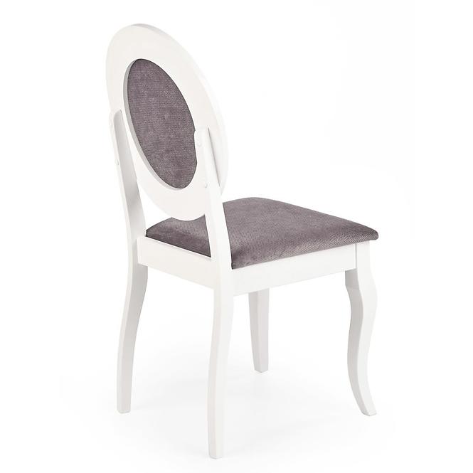 Krzesło Barock drewno/tkanina biały/popiel 45x51x93