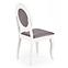Krzesło Barock drewno/tkanina biały/popiel 45x51x93,4