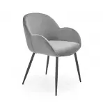 Krzesło K480 velvet/metal popiel 59x59x79