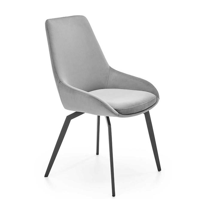 Krzesło K479 velvet/metal popiel 49x60x91