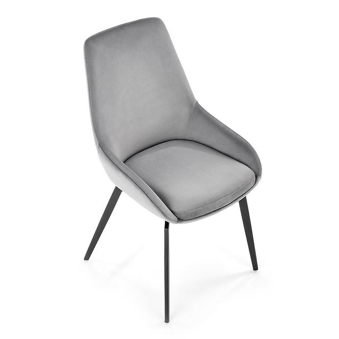 Krzesło K479 velvet/metal popiel 49x60x91
