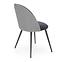 Krzesło K478 velvet/tkanina/metal czarny/biały 49x54x84,4