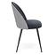 Krzesło K478 velvet/tkanina/metal czarny/biały 49x54x84,5