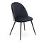 Krzesło K478 velvet/tkanina/metal czarny/biały 49x54x84,6