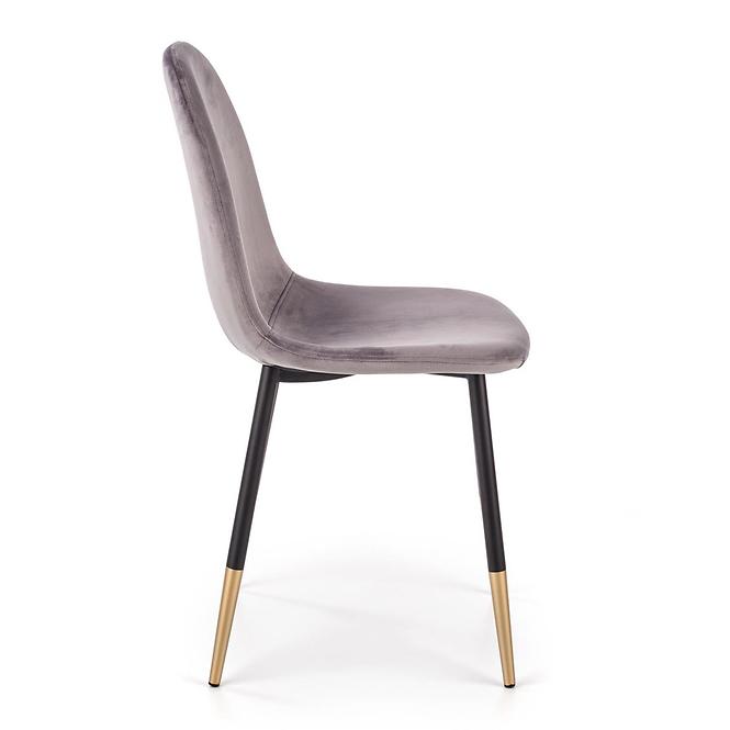 Krzesło K379 velvet/metal popiel 45x48x88