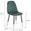 Krzesło K379 velvet/metal ciemny  zielony 45x48x88,10