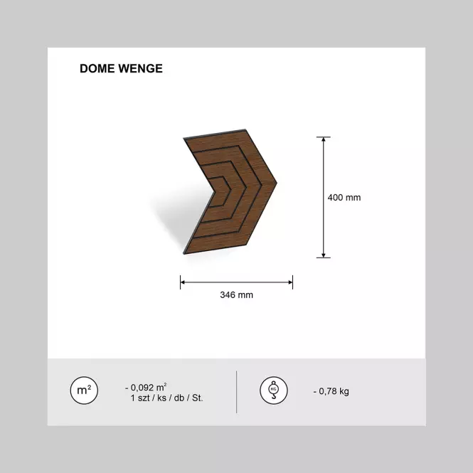 Panel frezowany Dome wenge MDF