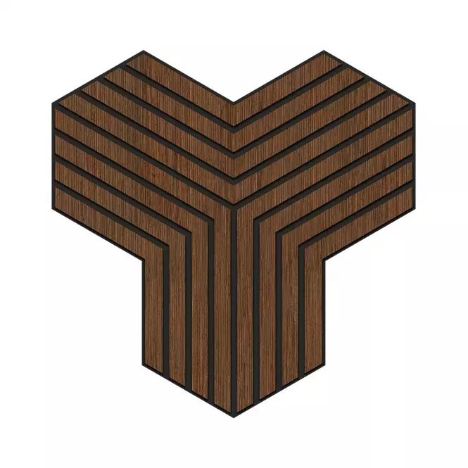 Panel frezowany Triple wenge MDF
