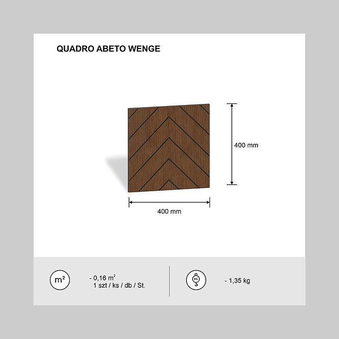 Panel frezowany Quadro Abeto wenge 40x40 cm MDF