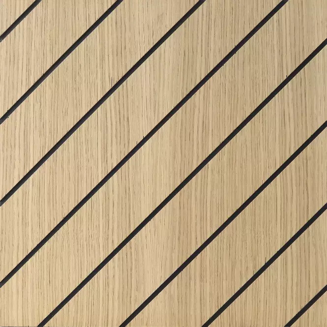 Panel frezowany Quadro Diagonal dąb 40x40 cm MDF