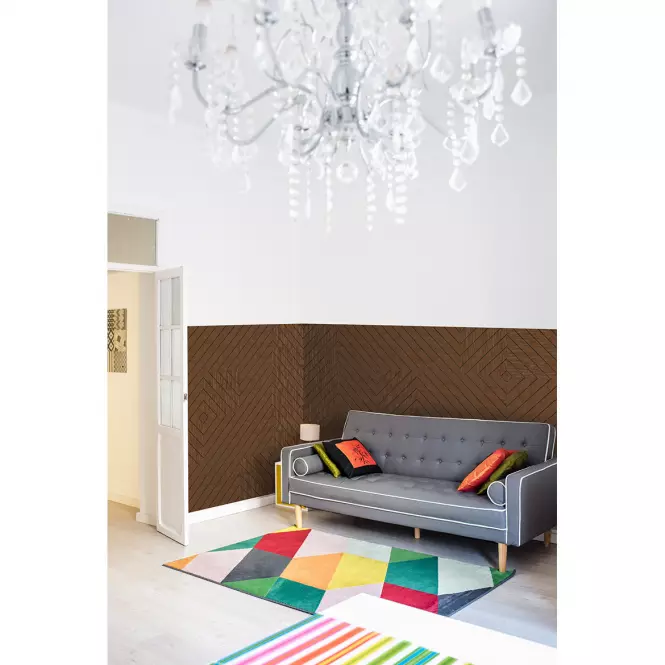 Panel frezowany Quadro Diagonal wenge 40x40 cm MDF