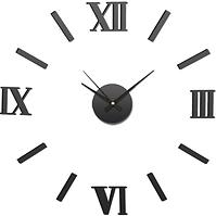 Zegar naklejany Sticker Romer śr. 60 cm czarny