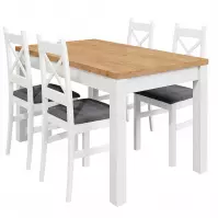 Zestaw stół i krzesła Mini biały/craft