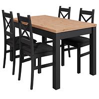 Zestaw stół i krzesła Mini czarny/artisan
