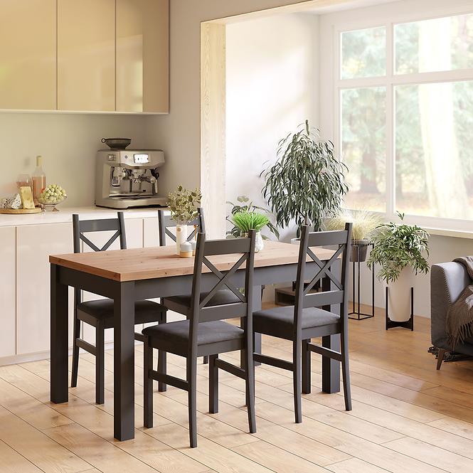 Zestaw stół i krzesła Mini czarny/artisan
