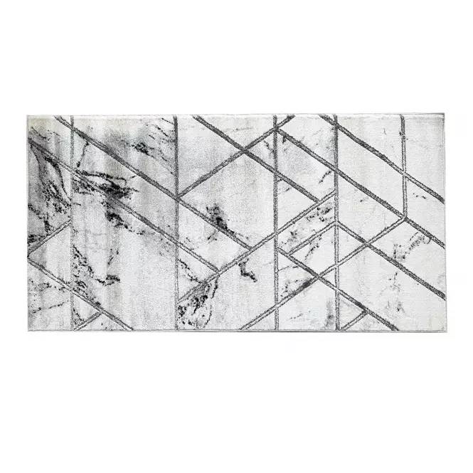Dywan Frisee Diamond 1,6/2,3 A0085 biały srebrny