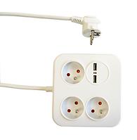 Przedłużacz  Power Square 3-Gn + 2usb 34105 1,4m
