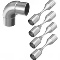 Zestaw kolanek 90°: 1x Ø42,4mm, 4x Ø12,0mm