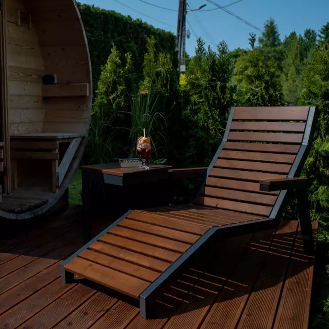 Leżak ogrodowy Loft orzech